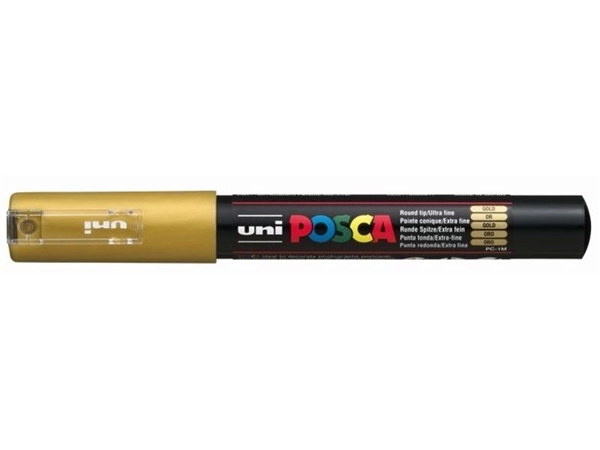 Een Posca verfmarker 1MC 1 mm goud koop je bij Terpen Tijn